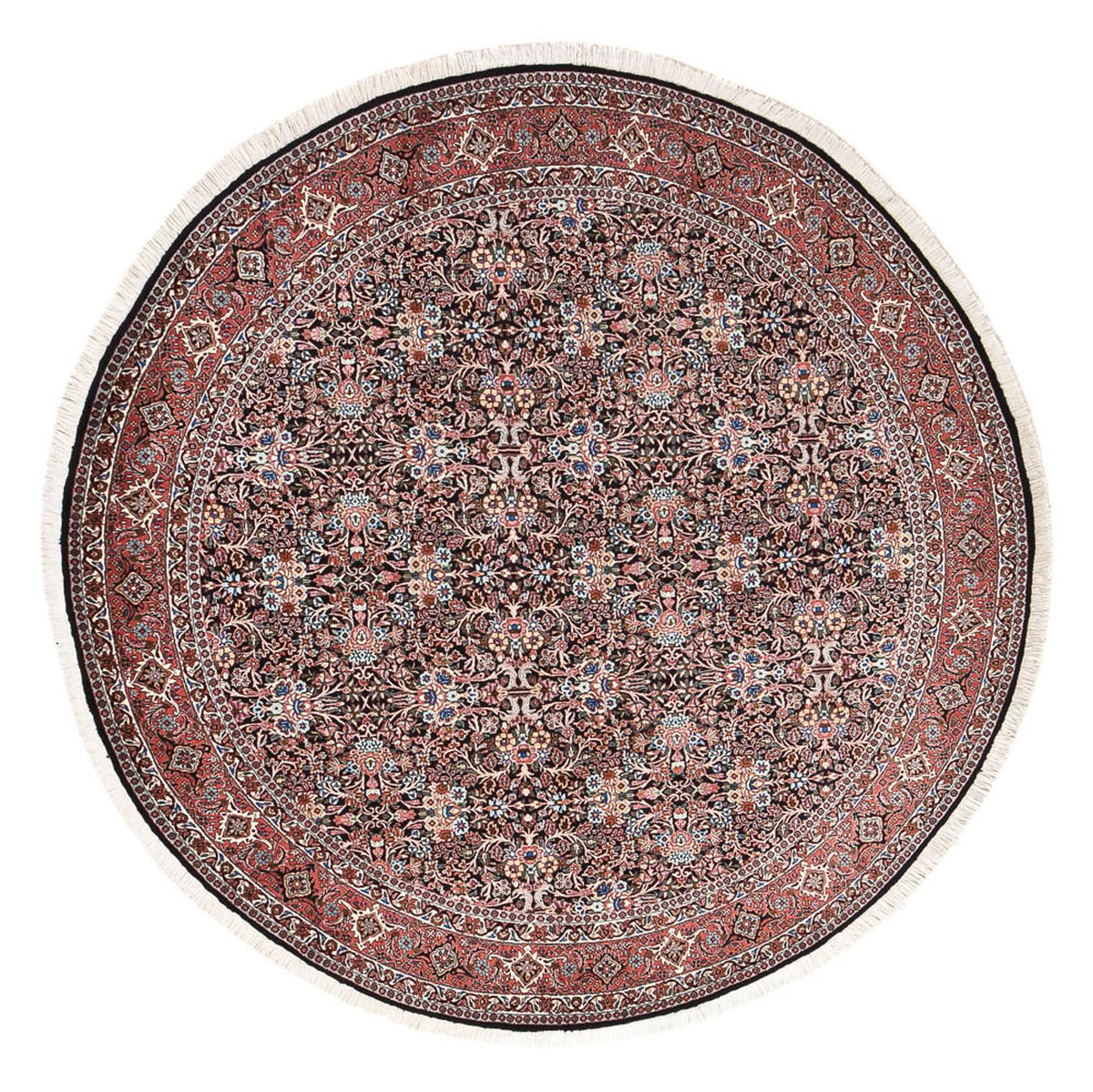 Tappeto Persero - Bidjar - 240 x 240 cm - rosso scuro