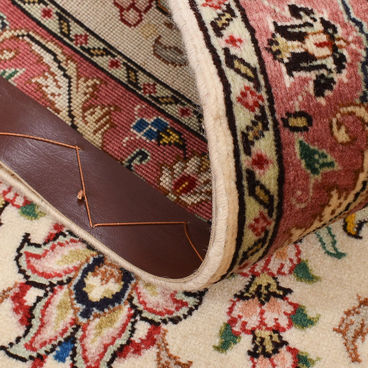 Tappeto corsia Tappeto Persero - Tabriz - Reale - 286 x 70 cm - beige
