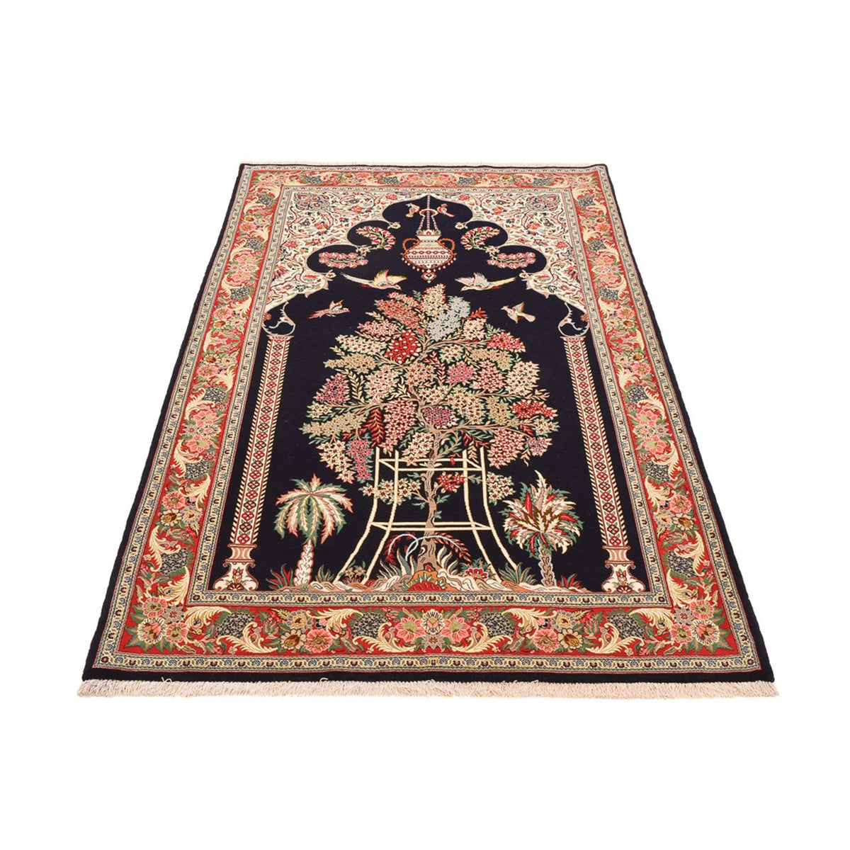 Tappeto Persero - Ghom - Reale - 218 x 135 cm - blu scuro