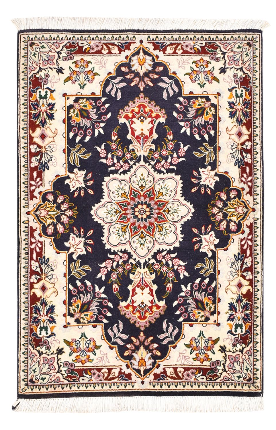 Tappeto Persero - Tabriz - Reale - 90 x 60 cm - blu scuro