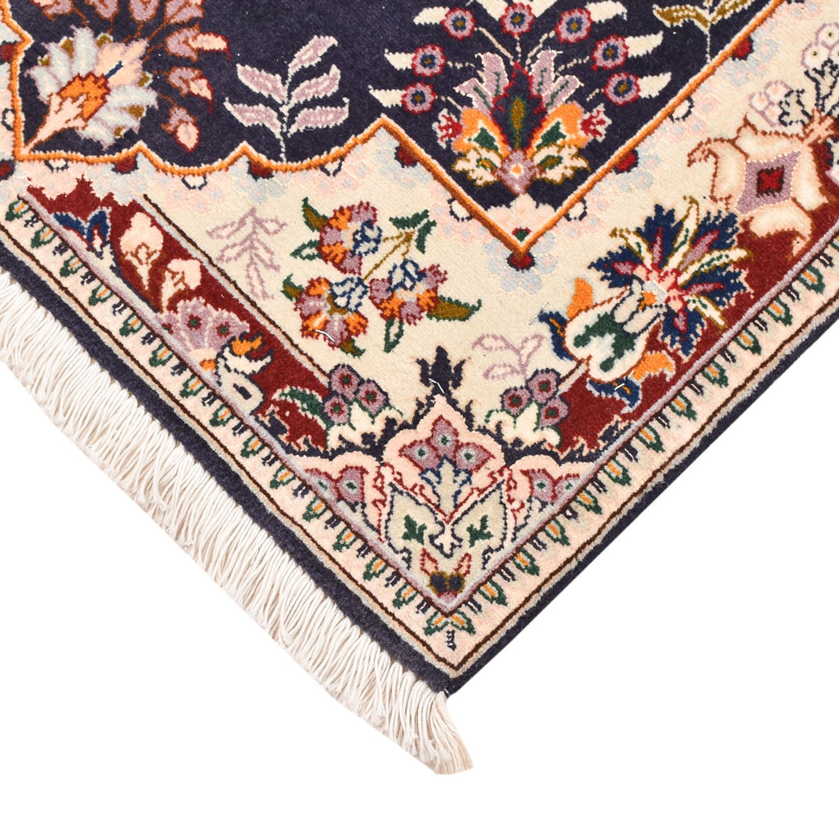 Tappeto Persero - Tabriz - Reale - 90 x 60 cm - blu scuro