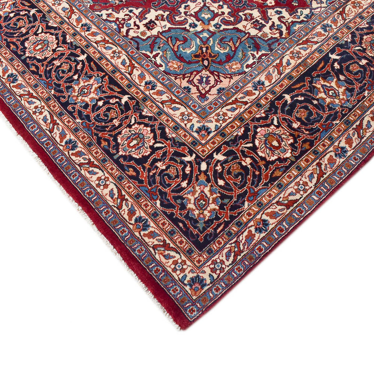 Tappeto Persero - Keshan - 340 x 245 cm - rosso scuro