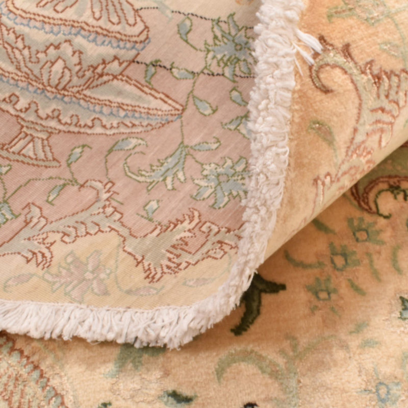 Tappeto Persero - Tabriz - Reale rotondo  - 200 x 200 cm - beige