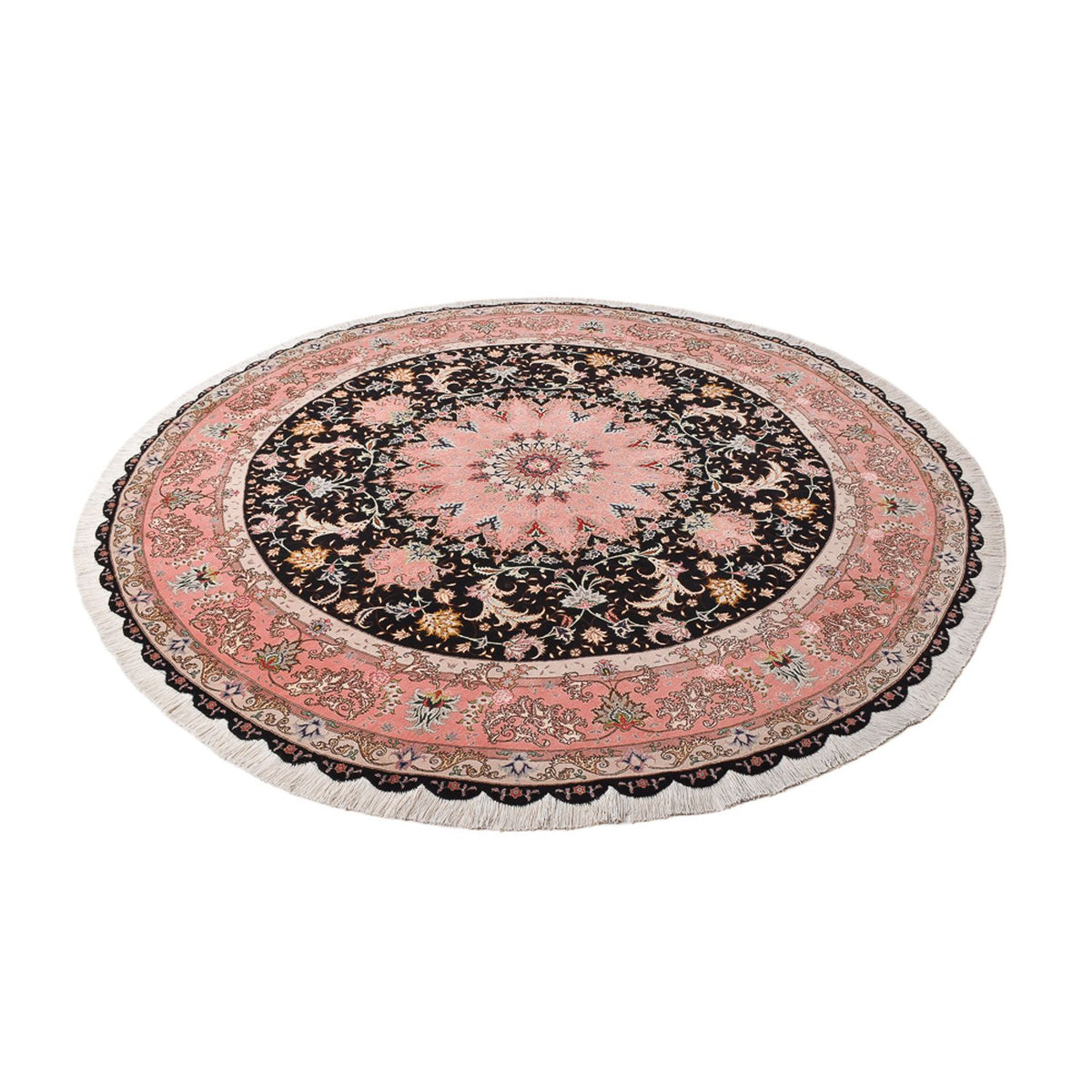 Tappeto Persero - Tabriz - Premio rotondo  - 250 x 250 cm - blu scuro