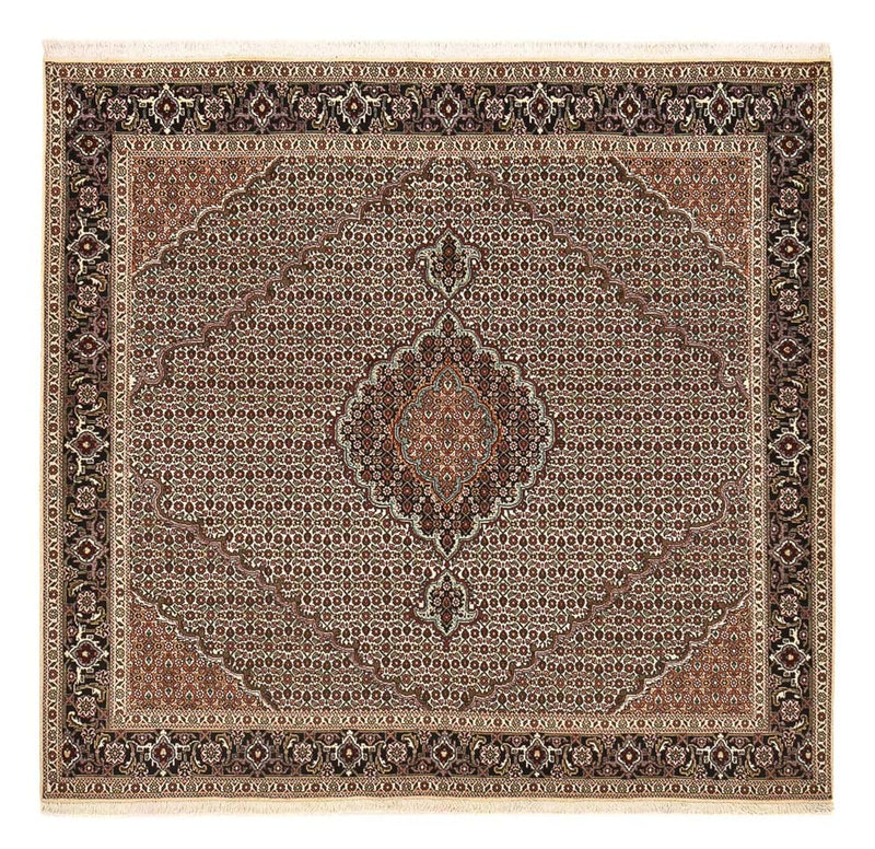 Tappeto Persero - Tabriz - Reale quadrato  - 202 x 200 cm - marrone