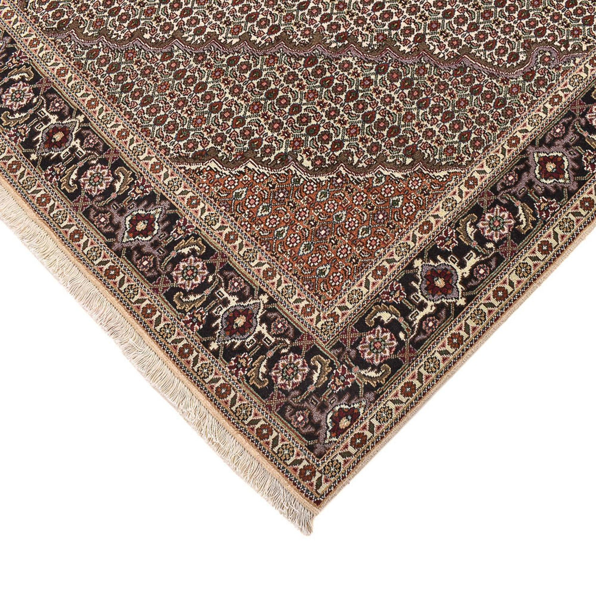 Tappeto Persero - Tabriz - Reale quadrato  - 202 x 200 cm - marrone