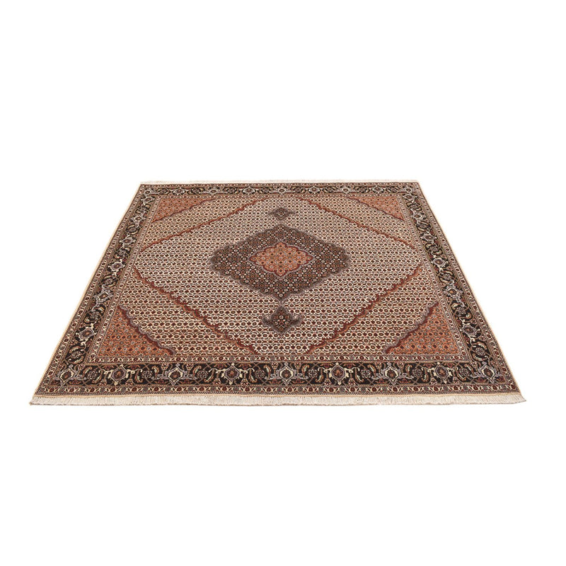 Tappeto Persero - Tabriz - Reale quadrato  - 203 x 195 cm - beige scuro