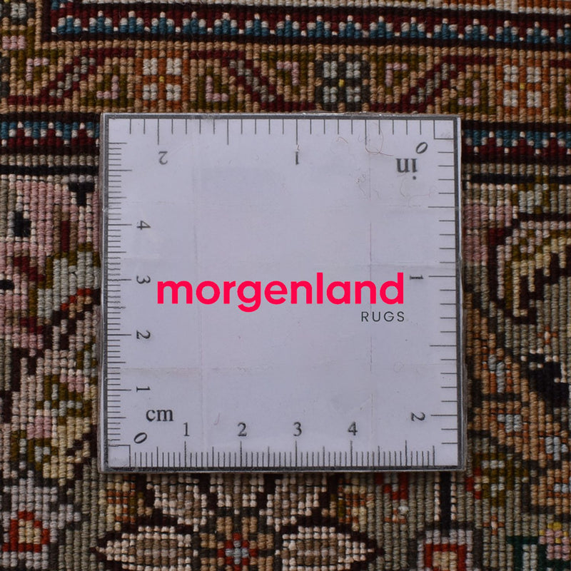 Tappeto Persero - Tabriz - Reale - 250 x 202 cm - marrone scuro