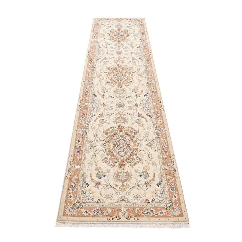 Tappeto corsia Tappeto Persero - Tabriz - Reale - 372 x 87 cm - beige