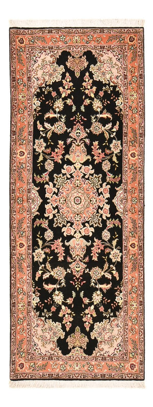Tappeto corsia Tappeto Persero - Tabriz - Premio - 210 x 80 cm - blu scuro