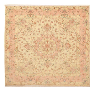 Tappeto Persero - Tabriz - Reale quadrato  - 248 x 242 cm - beige chiaro