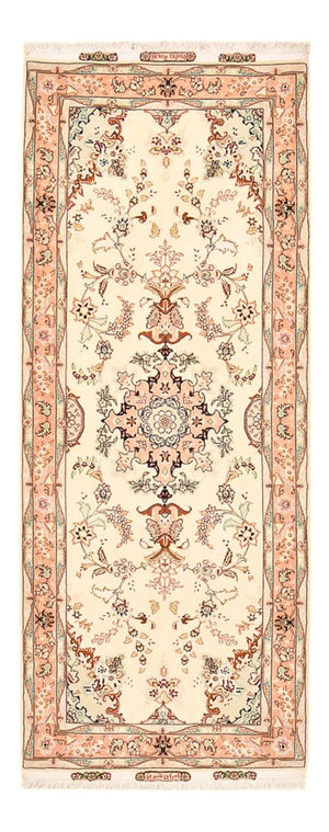 Tappeto corsia Tappeto Persero - Tabriz - Reale - 210 x 81 cm - beige
