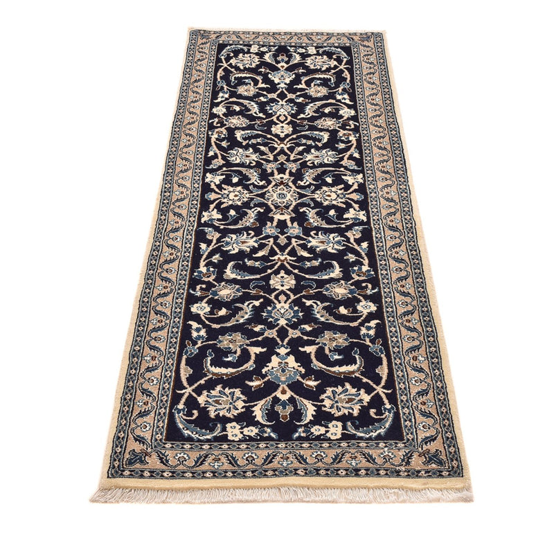 Tappeto corsia Tappeto Persero - Nain - Reale - 196 x 66 cm - blu scuro
