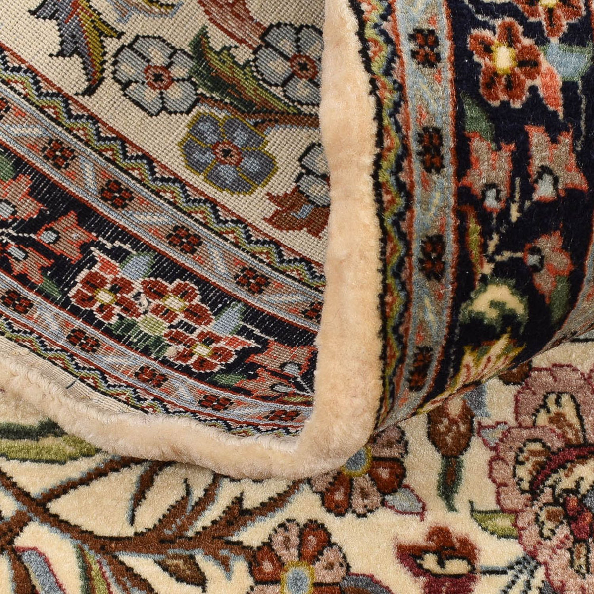 Tappeto corsia Tappeto Persero - Ghom - Reale - 203 x 63 cm - beige chiaro