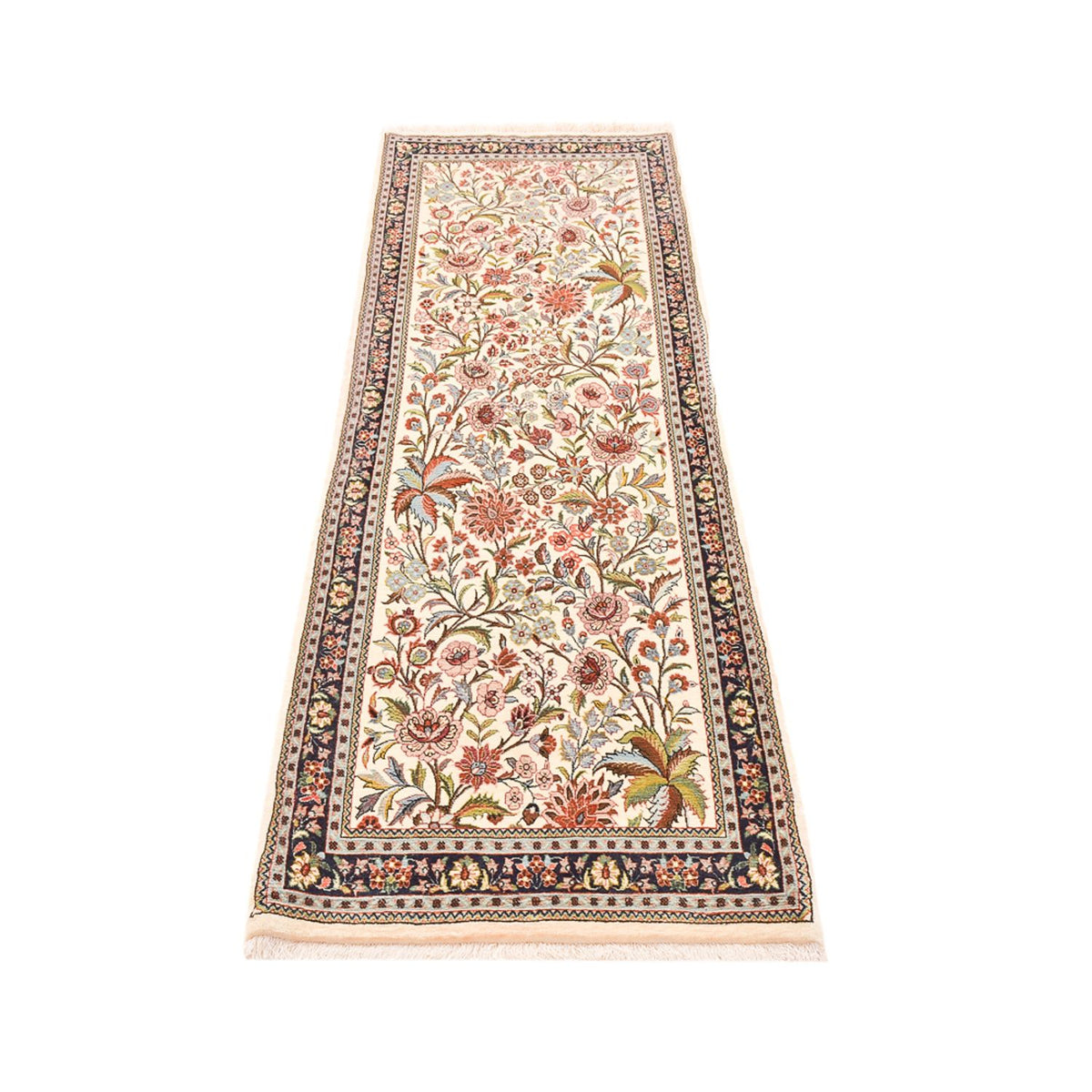Tappeto corsia Tappeto Persero - Ghom - Reale - 203 x 63 cm - beige chiaro