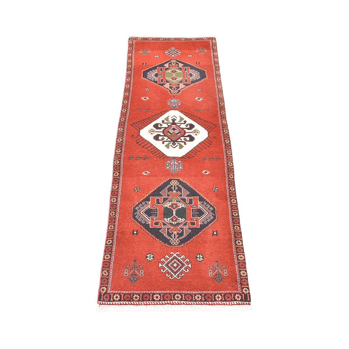 Tappeto corsia Tappeto Gabbeh - Kashkuli Persero - 197 x 54 cm - rosso
