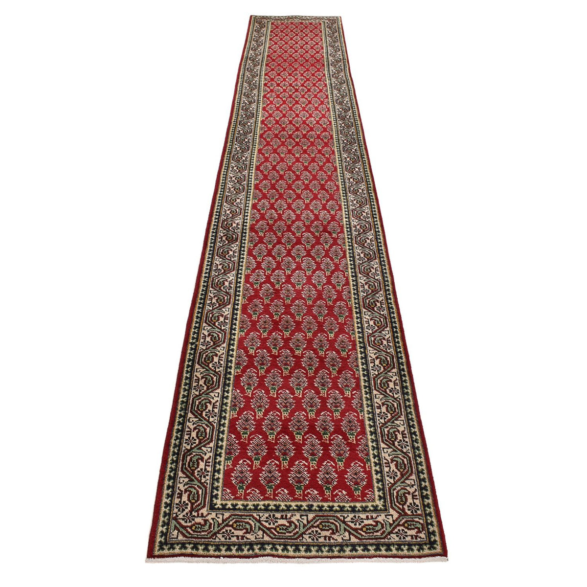 Tappeto corsia Tappeto Persero - Tabriz - 457 x 71 cm - rosso