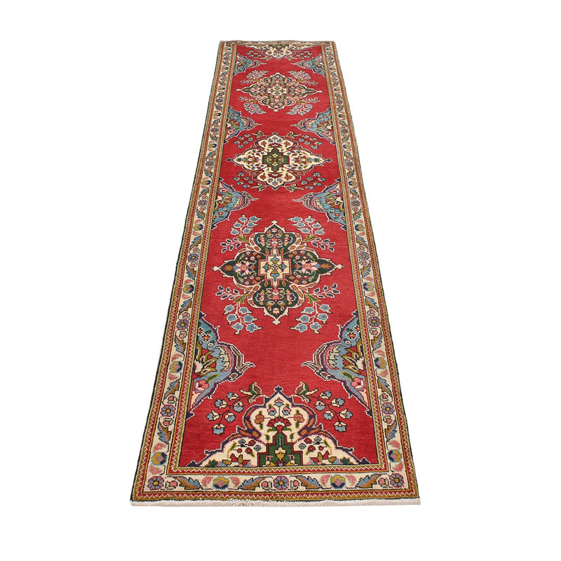 Tappeto corsia Tappeto Persero - Tabriz - 343 x 80 cm - rosso