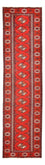 Tappeto corsia Tappeto Turkaman - 353 x 89 cm - rosso