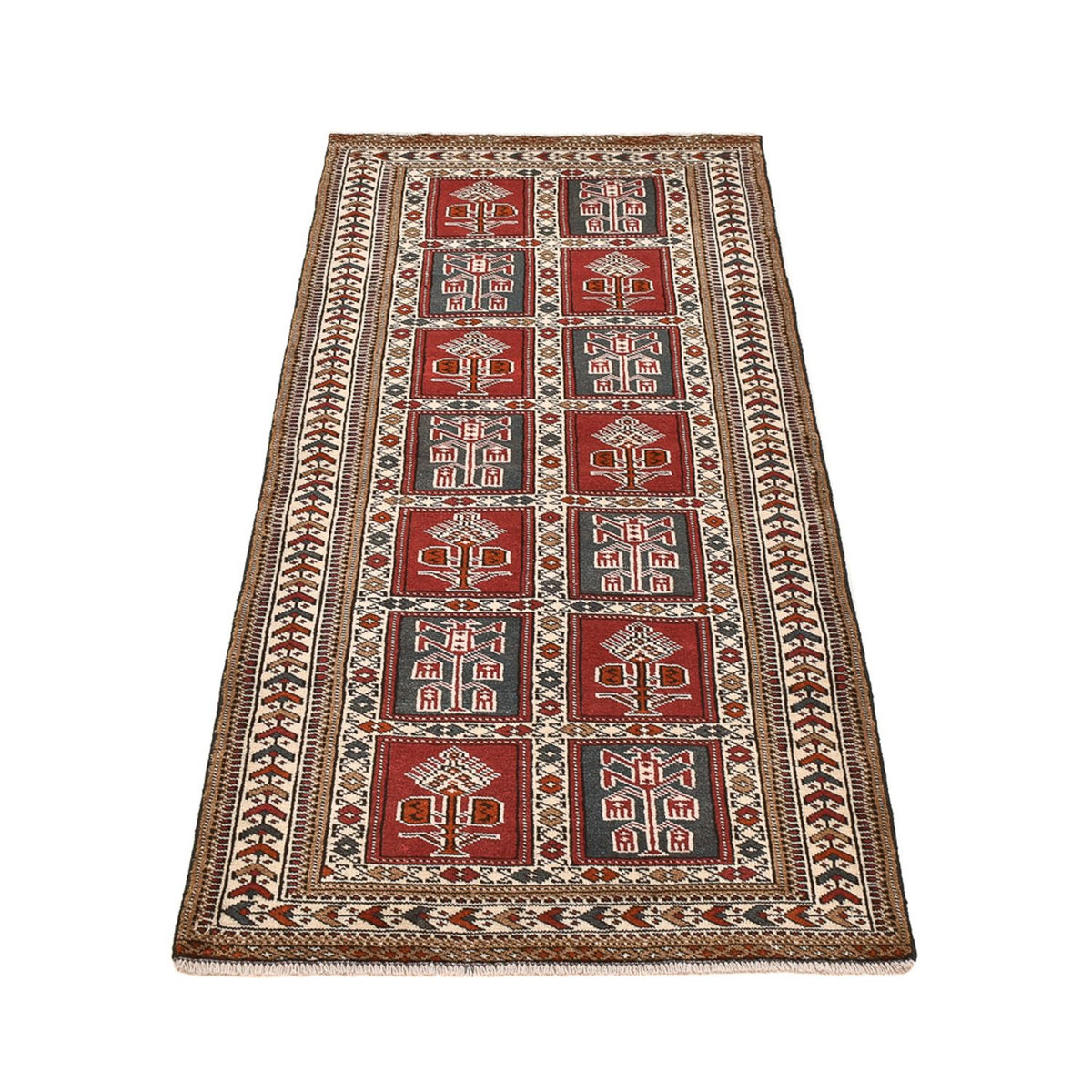 Tappeto corsia Tappeto Turkaman - 186 x 76 cm - multicolore