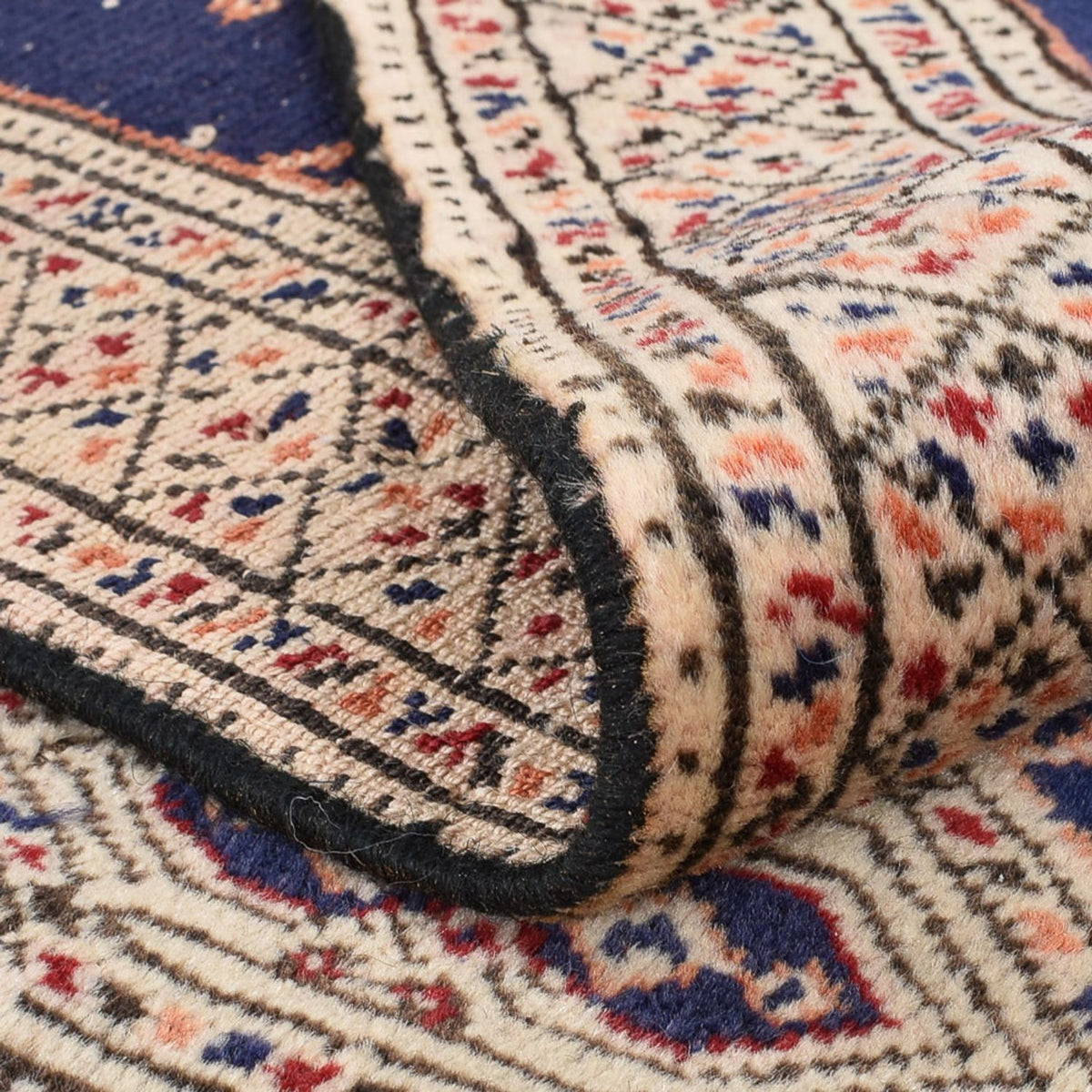 Tappeto Turkaman - 173 x 120 cm - blu scuro