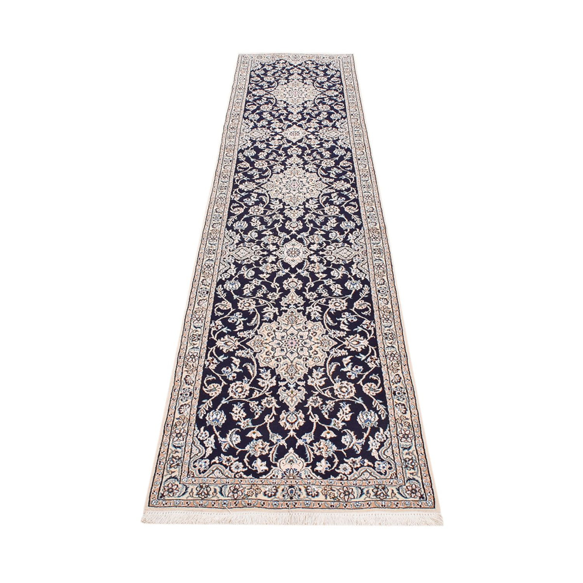 Tappeto corsia Tappeto Persero - Nain - Reale - 315 x 69 cm - blu scuro