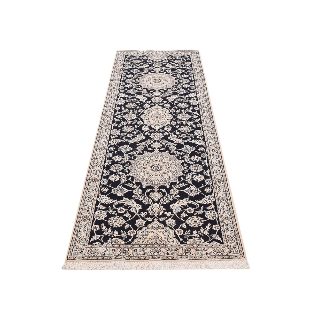 Tappeto corsia Tappeto Persero - Nain - Reale - 275 x 90 cm - blu scuro