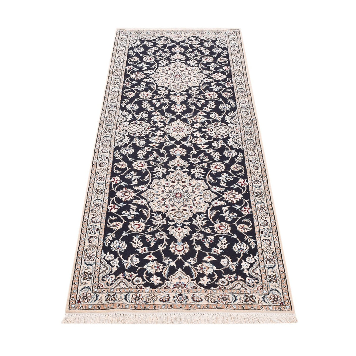 Tappeto corsia Tappeto Persero - Nain - Reale - 213 x 72 cm - blu scuro