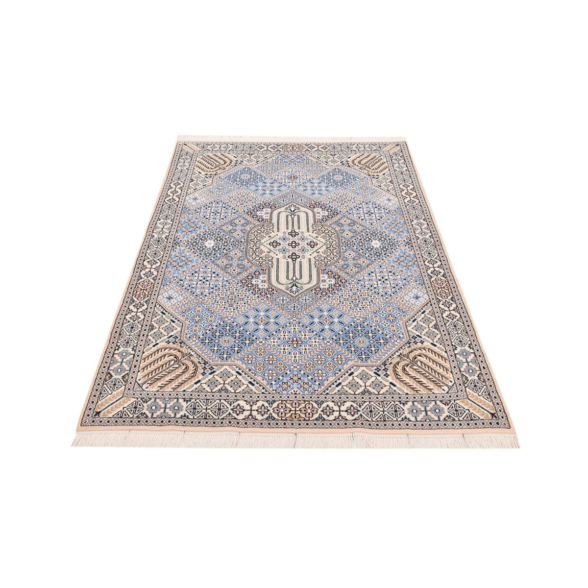 Tappeto Persero - Nain - Reale - 195 x 137 cm - blu chiaro