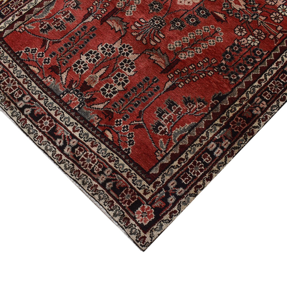 Tappeto corsia Tappeto Persero - Tabriz - 398 x 110 cm - rosso