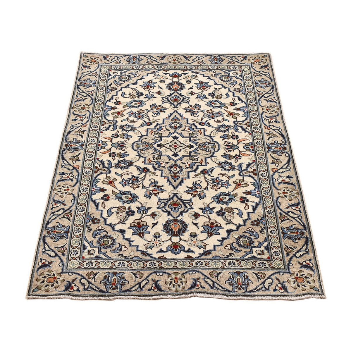 Tappeto Persero - Keshan - 140 x 92 cm - grigio chiaro