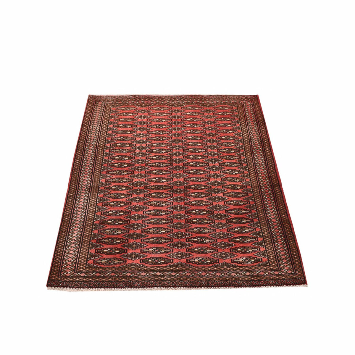 Tappeto Turkaman - 131 x 100 cm - rosso chiaro