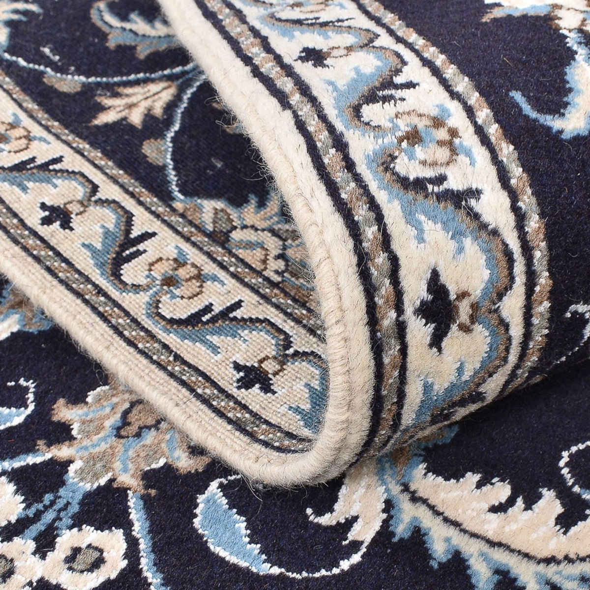 Tappeto Persero - Nain - 140 x 89 cm - blu scuro