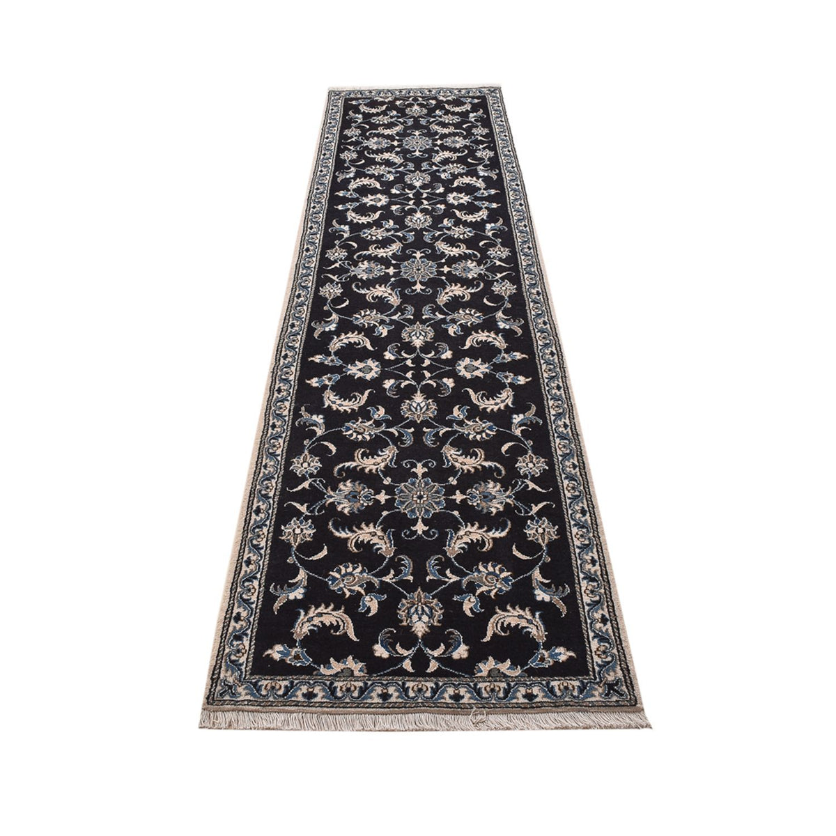 Tappeto corsia Tappeto Persero - Nain - 292 x 78 cm - blu scuro