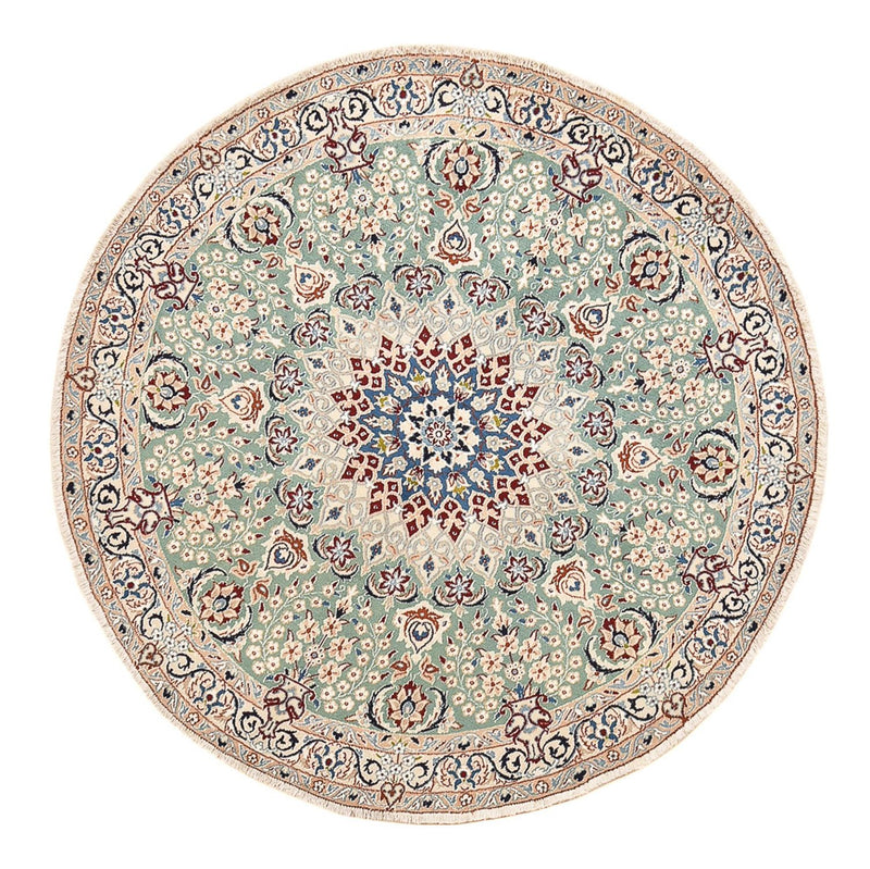 Tappeto Persero - Nain - Reale rotondo  - 139 x 139 cm - verde chiaro