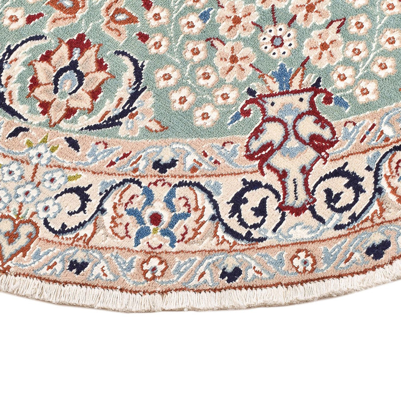 Tappeto Persero - Nain - Reale rotondo  - 139 x 139 cm - verde chiaro