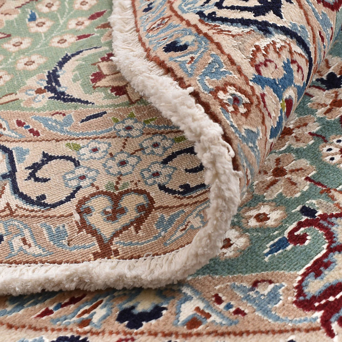 Tappeto Persero - Nain - Reale rotondo  - 139 x 139 cm - verde chiaro