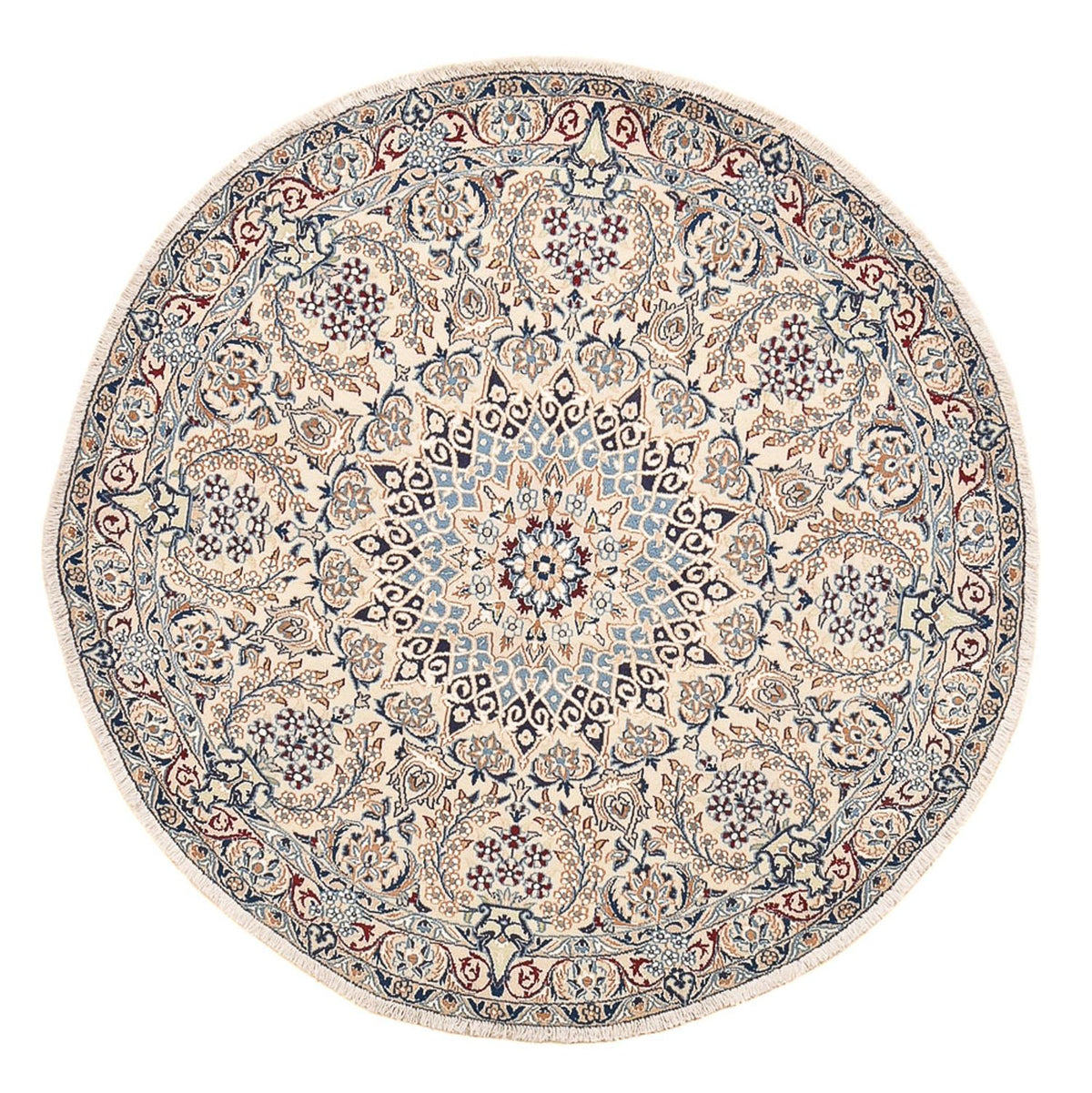 Tappeto Persero - Nain - Reale rotondo  - 136 x 136 cm - grigio