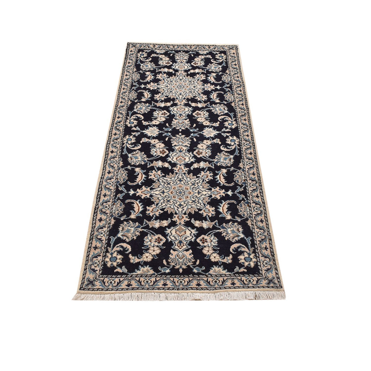 Tappeto corsia Tappeto Persero - Nain - 189 x 75 cm - blu scuro