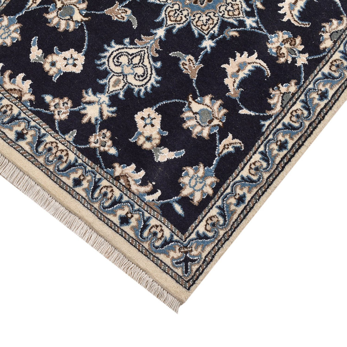 Tappeto corsia Tappeto Persero - Nain - 200 x 79 cm - blu scuro