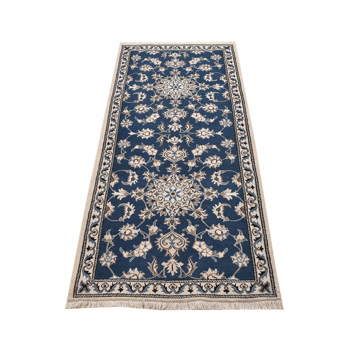 Tappeto corsia Tappeto Persero - Nain - 195 x 77 cm - blu mare