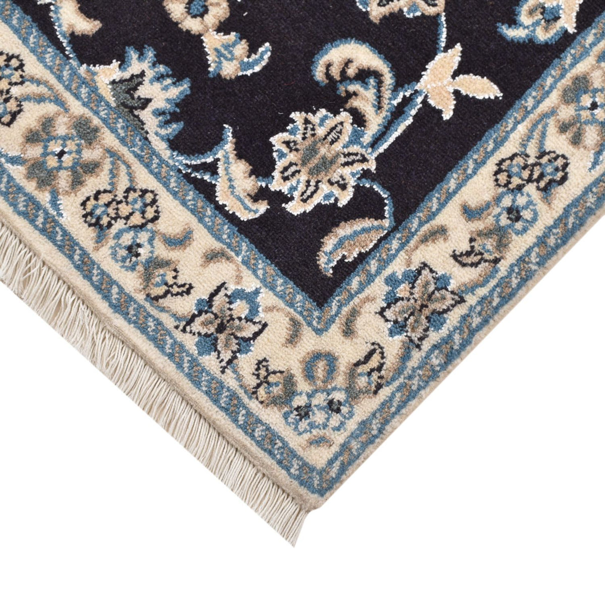 Tappeto corsia Tappeto Persero - Nain - 100 x 93 cm - blu scuro