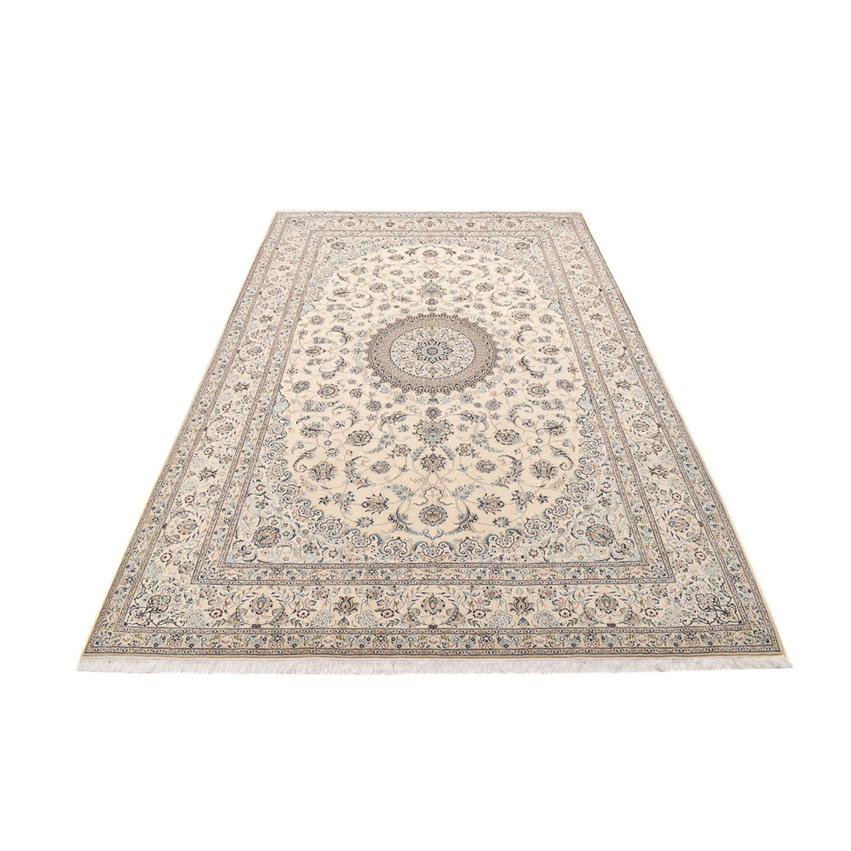 Tappeto Persero - Nain - Reale - 305 x 205 cm - grigio chiaro