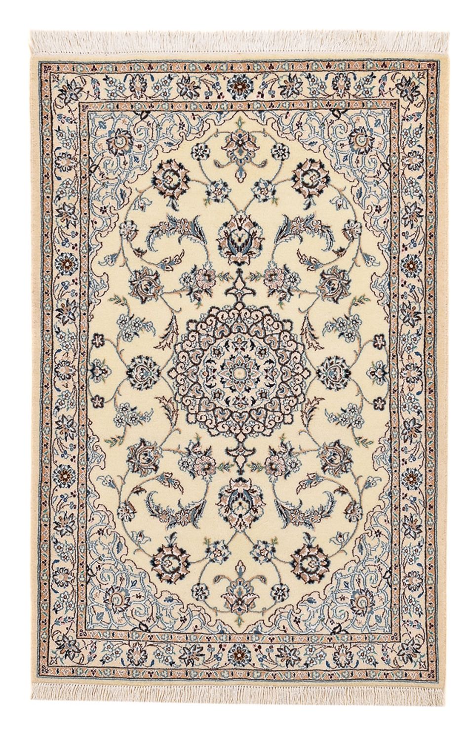 Tappeto Persero - Nain - Reale - 113 x 74 cm - grigio chiaro