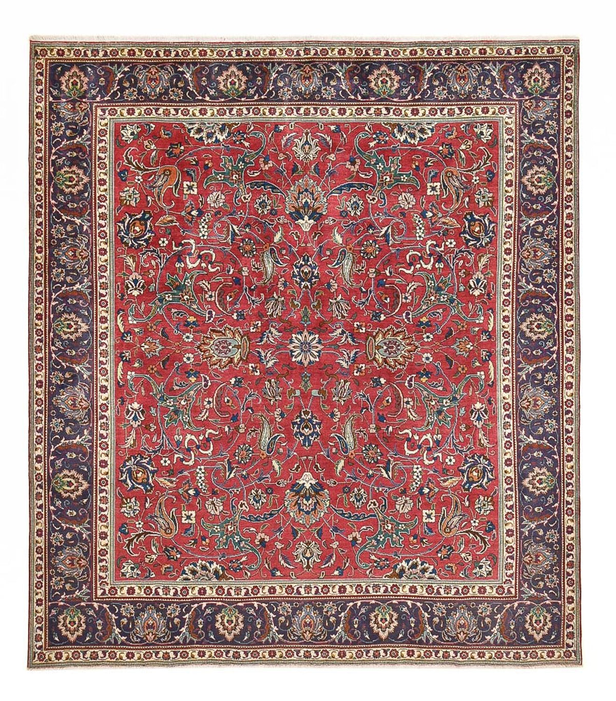 Tappeto Persero - Tabriz forma speciale - 348 x 307 cm - rosso
