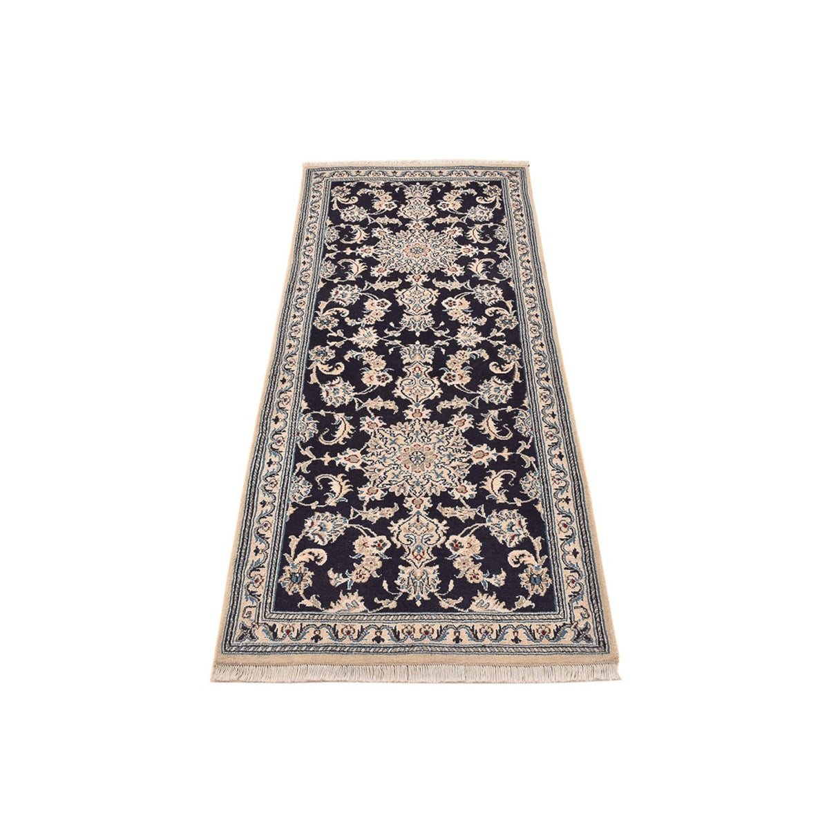 Tappeto corsia Tappeto Persero - Nain - 206 x 77 cm - blu scuro