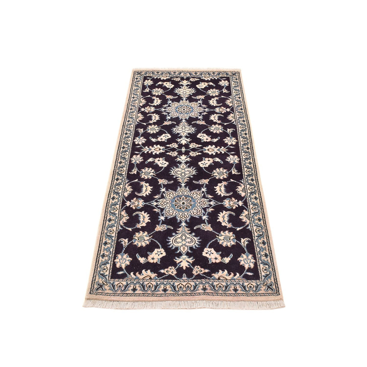 Tappeto corsia Tappeto Persero - Nain - 200 x 78 cm - blu scuro