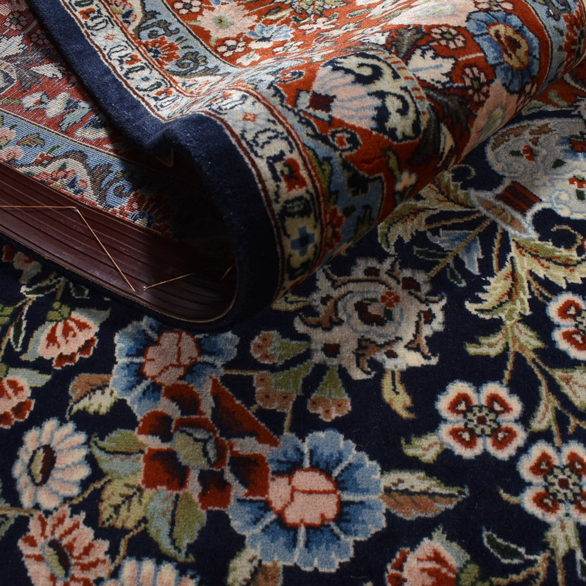 Tappeto Persero - Keshan - 315 x 220 cm - blu scuro
