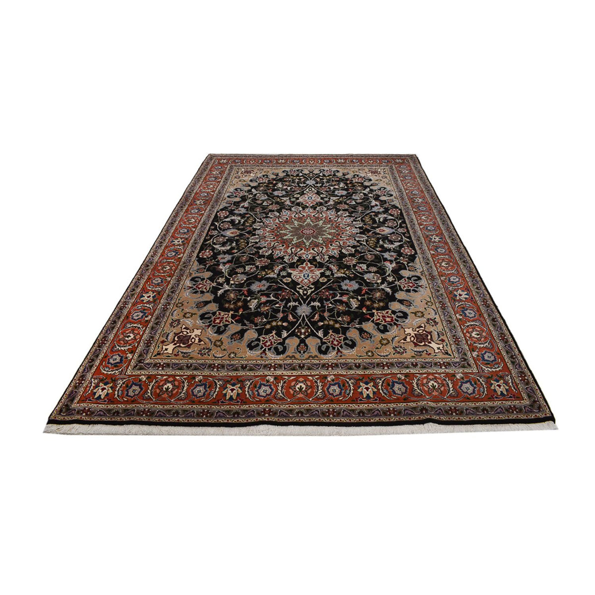Tappeto Persero - Tabriz - Reale - 318 x 208 cm - blu scuro