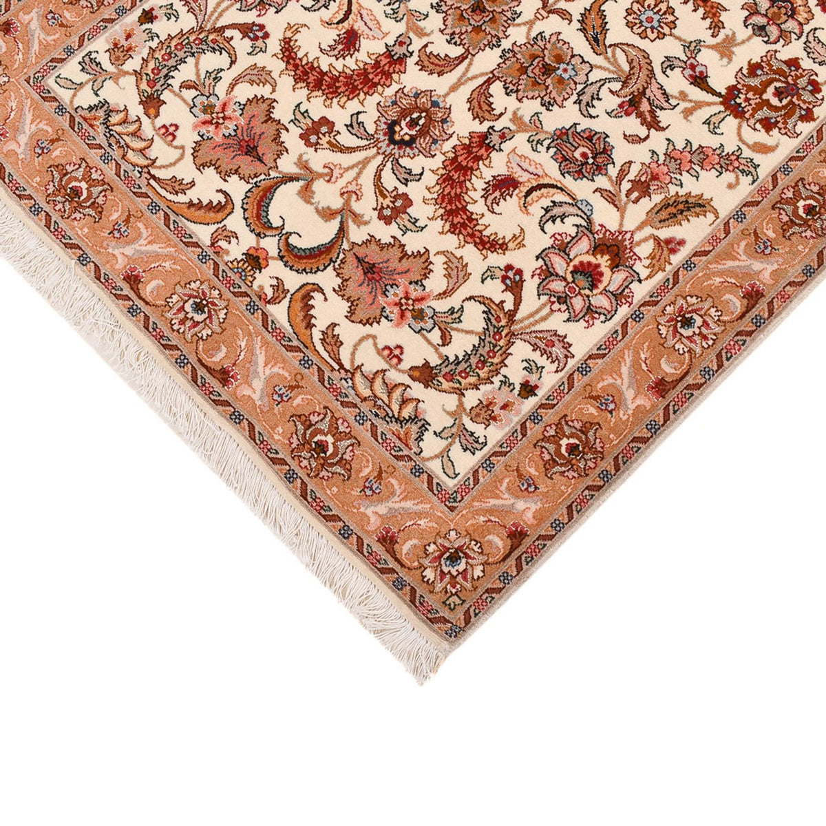 Tappeto corsia Tappeto Persero - Tabriz - Premio - 314 x 79 cm - beige